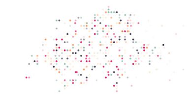 Contemporary Art Video of Swiss Outline Created from Orbiting Particles