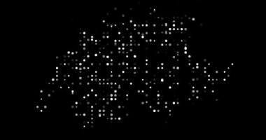 Post-Conceptual Art Inspired Swiss Map Formed by Flying Dots