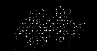 Switzerland map silhouette with flying circles