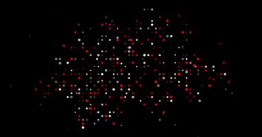 Circles flying together creating Switzerland shape