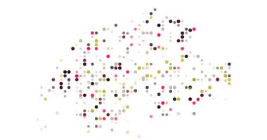 Artistic Generative Animation Showing Swiss Silhouette from Emerging Dots