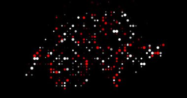 Flying circles create Switzerland cultural silhouette