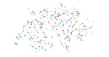 Dynamic Generative Formation of Switzerland Silhouette with Flying Dots