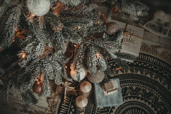 Vintage Διακοσμήσεις Διακοπών Χριστουγέννων — Φωτογραφία Αρχείου