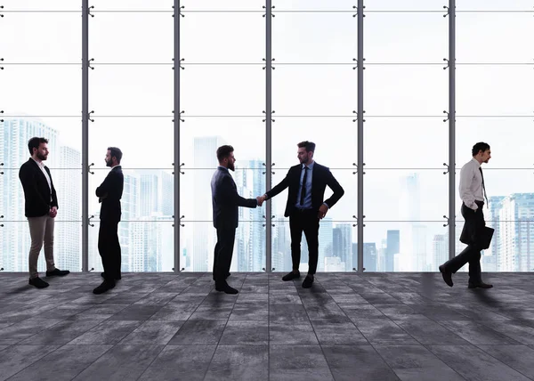 Una stretta di mano d'affari. Concetto di lavoro di squadra e partenariato — Foto Stock