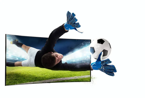 Gerçekçilik spor görüntülerin tv yayını — Stok fotoğraf