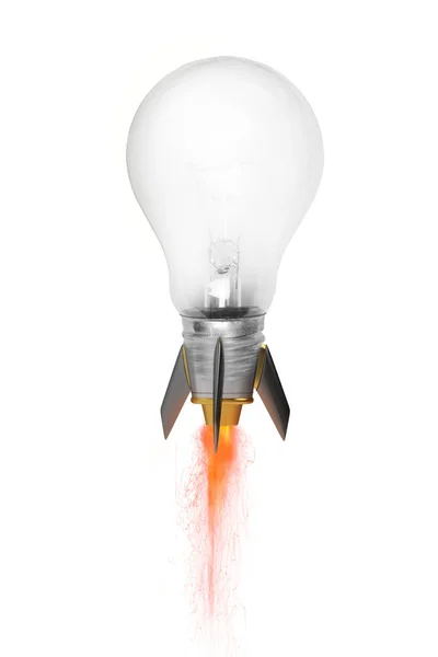 Nieuw idee vliegen snel als een raket — Stockfoto