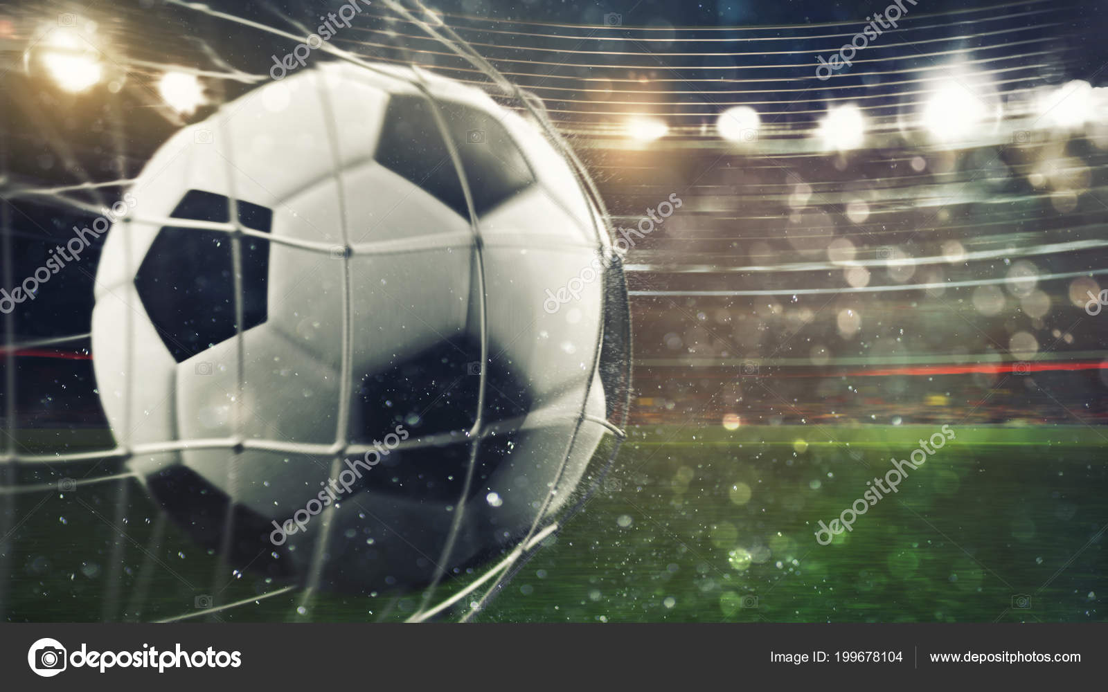 Soccer Ball Scores A Goal On The Net 3d Rendering Stock Photo By C Alphaspirit Soccer Ball Scores A Goal On The Net 3d Rendering Stock Photo By C Alphaspirit