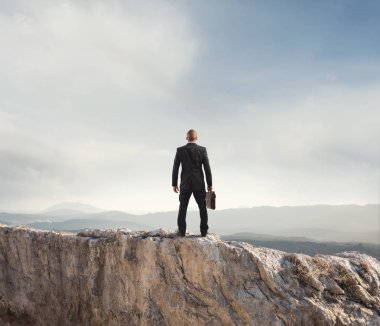 İş adamı çok iş geleceği için görünüyor