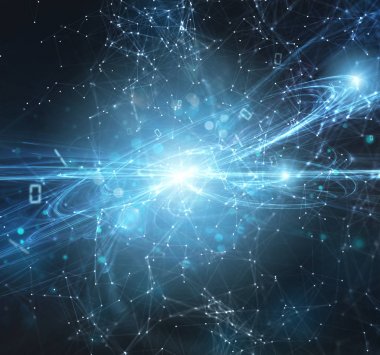 Internet bağlantısı ağ arka plan hareket efektleri ile.