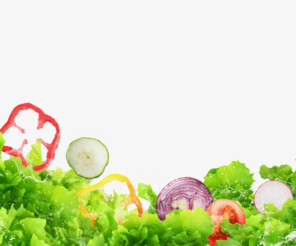Φρέσκια σαλάτα. Υγιεινή διατροφή για ευεξία — Φωτογραφία Αρχείου