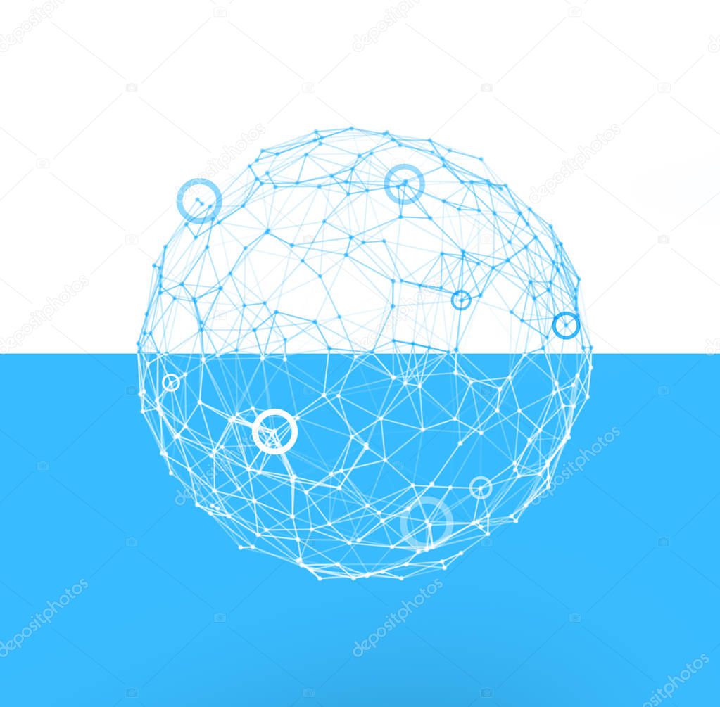 Internet globe. Concept of connection and network.