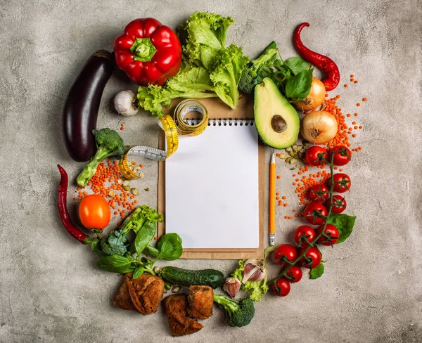 Fundo saudável de vegetal. Conceito de alimento genuíno — Fotografia de Stock