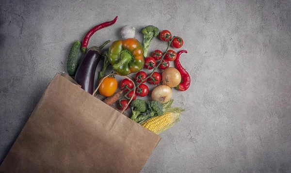 Sfondo sano di verdure. Concetto di cibo genuino — Foto Stock