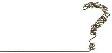 Soru işaretli bir ipin izole edilmiş 3d görüntüsü