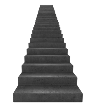 Image of stairway concept of career advancement and growth. 3d rendering