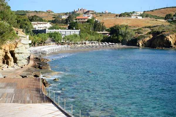 Yunanistan Girit Teki Lüks Otelin Plajı — Stok fotoğraf