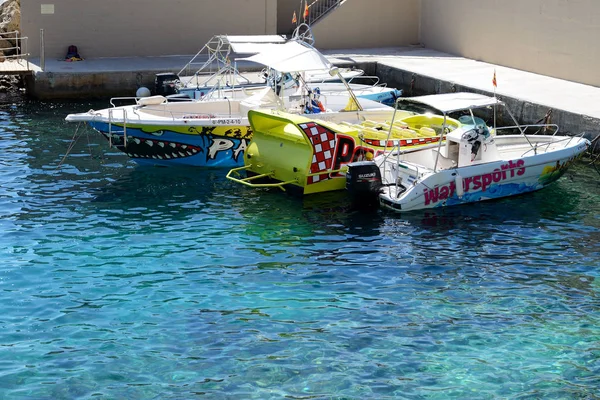 Mallorca Spanien Mai Die Wassersport Motorboote Sind Strandnähe Mai 2015 — Stockfoto