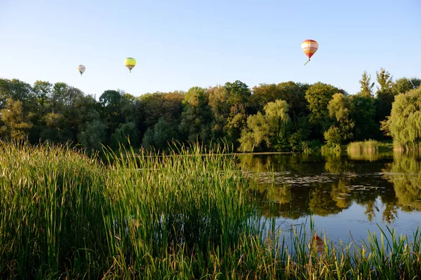 Bila Tserkva Ukraine Agosto Vista Sobre Balões Está Sobre Parque — Fotografia de Stock