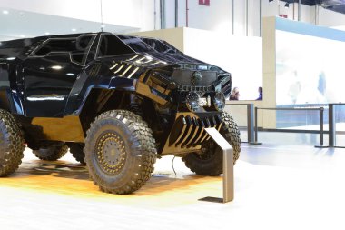 Dubai, Birleşik Arap Emirlikleri - 17 Kasım: Lüks Devel altmış off-road araç Dubai Motor Show 2017 üzerinde 17 Kasım 2017 üzerinde olduğunu 