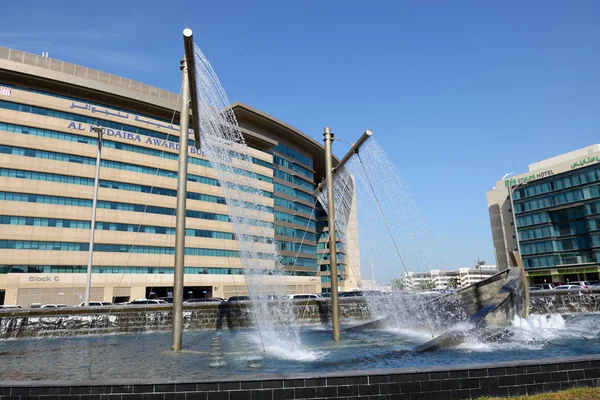 Dubai Uae November Fountain Decoration Street Dubai City November 2017 — Stock Photo, Image