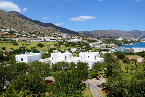 Strand Und Blick Auf Luxushotel Beton Griechenland — Stockfoto