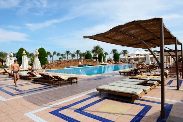 Sharm Sheikh Egypt November Toeristen Zijn Vakantie Het Populaire Hotel — Stockfoto