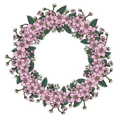 Kapak için broşürler, posterler, afişler, kartpostal çiçek çelenk ile şablonu.