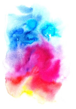 Beyaz gökkuşağı renkleri ile parlak suluboya arka plan