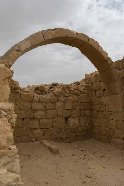 Patrimonio Mondiale Sito Storico Shivta Nel Deserto Del Negev — Foto Stock