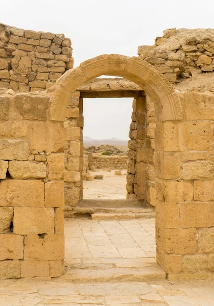 Światowego Dziedzictwa Unesco Zabytkowego Shivta Pustyni Negev — Zdjęcie stockowe