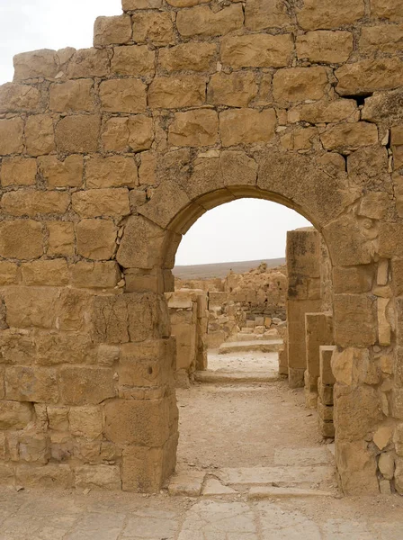 Património Mundial Local Histórico Shivta Deserto Negev — Fotografia de Stock