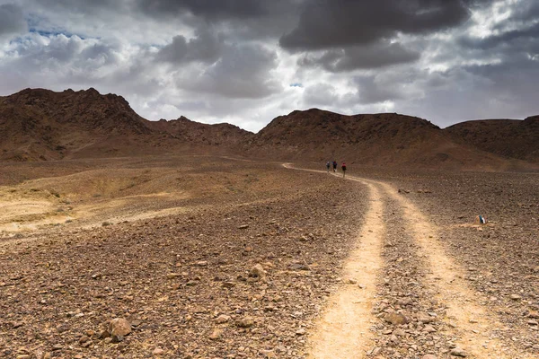 Άποψη Του Ramon Κρατήρα Έρημο Του Νότιου Ισραήλ Κατά Διάρκεια — Φωτογραφία Αρχείου