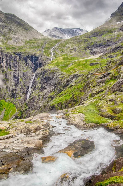 Přírodní Cestování Skandinávii Horské Krajiny Turistiky — Stock fotografie