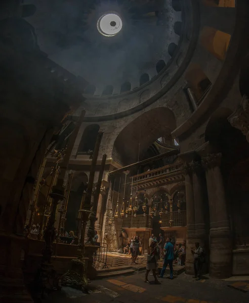 Peregrinos Rezando Iglesia Del Santo Sepulcro —  Fotos de Stock