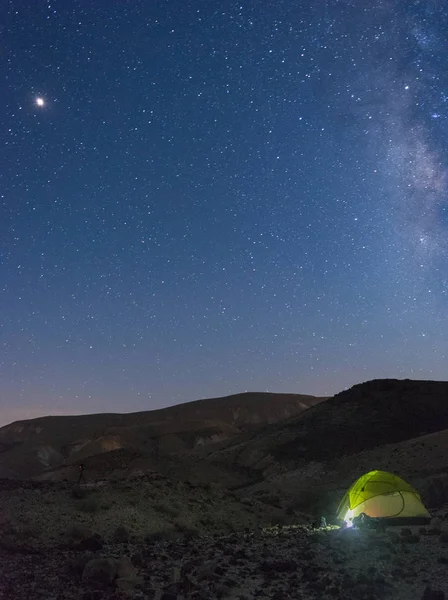 Voyage Dans Désert Israélien Randonnée Sous Les Étoiles — Photo