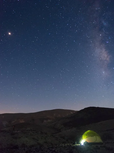 Voyage Dans Désert Israélien Randonnée Sous Les Étoiles — Photo