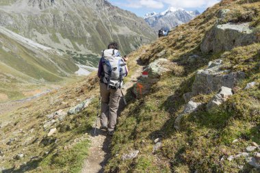 Alpler 'de dağ yürüyüşü için zorlu bir tatil.