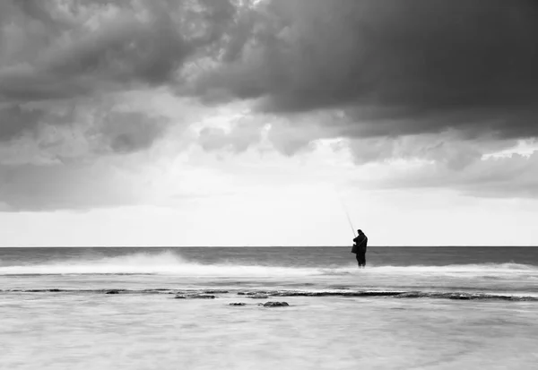 Nuages Vent Tempête Météo Homme — Photo