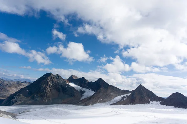 Vista Nieve Hielo Camino Cima Montaña — Foto de Stock