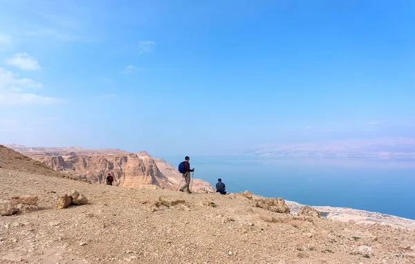 砂漠の山からのデッドシービューポイント — ストック写真