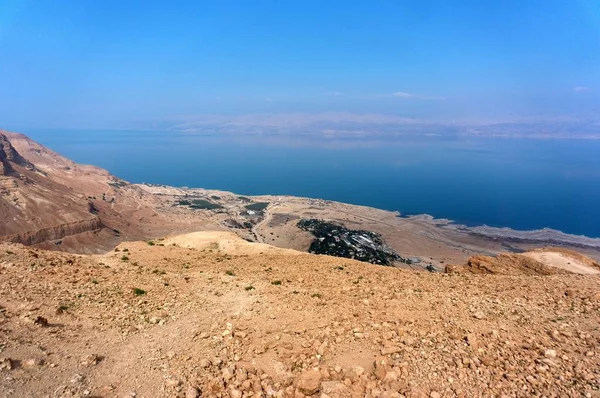 Dead see view point from desert mountain — Stock Photo, Image