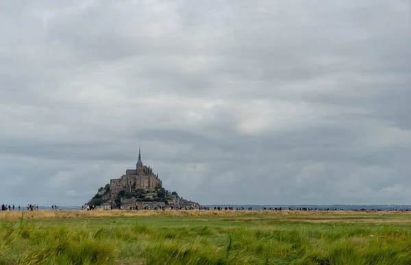 Mont Saint Michel In Normandiya, Fransa cazibe — Stok fotoğraf