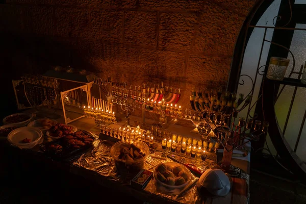 以色列的犹太节日香奈卡庆祝活动 — 图库照片
