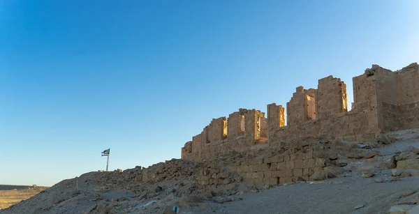 Vakantie Israël Voor Ruïnes Geschiedenis Nationaal Park Van Woestijn — Stockfoto