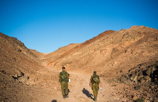 Patroli Tentara Israel Tengah Perang Timur — Stok Foto