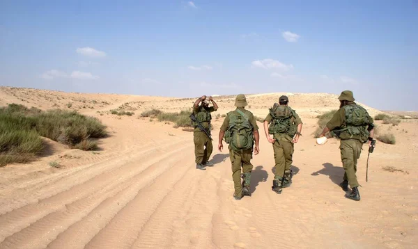 Israeli Soldiers Negev Desert Fighting Terror — Stock Photo, Image