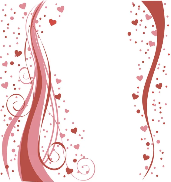 Festliches Herz Hintergrunddesign Valentinstag Dekoration — Stockvektor
