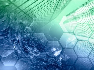 Harita ve mans - soyut bilgisayar arka plan, tonda.