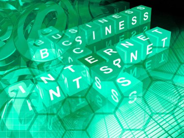 Küpleri tonda iletişim arka planda harflerle.